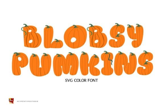 Blobsy Pumpkins: A Playful Color Fonts Asset for Seasonal Digital Products