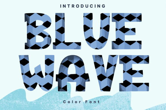 Blue Wave: A Whimsical Color Fonts Choice