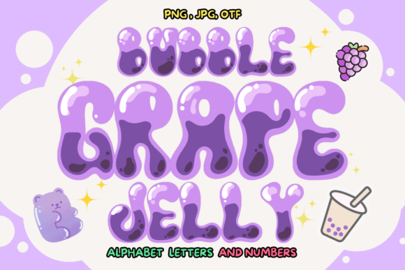 Bubble Grape Jelly: A Playful Color Font for Handmade Brands