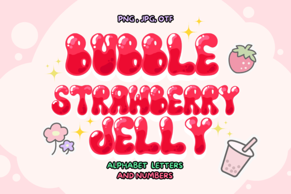 Bubble Strawberry Jelly Fonts: A Color Fonts Review