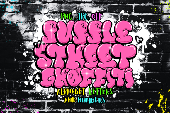 Bubble Street Graffiti: A Vibrant Color Fonts Choice