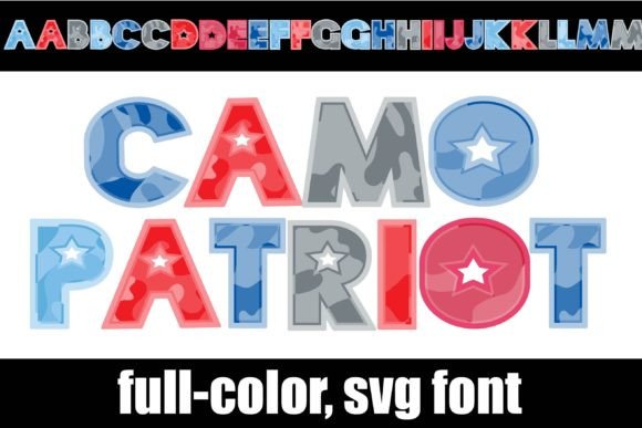 Camo Patriot: A Bold Color Fonts Choice for Local Branding