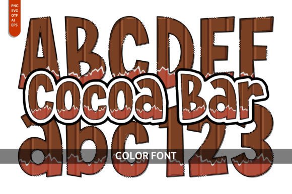 Cocoa Bar: A Dessert-Themed Color Font That Stitches With Joy