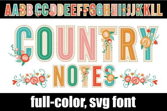 Country Notes: A Color Fonts Gem for Local Business Branding