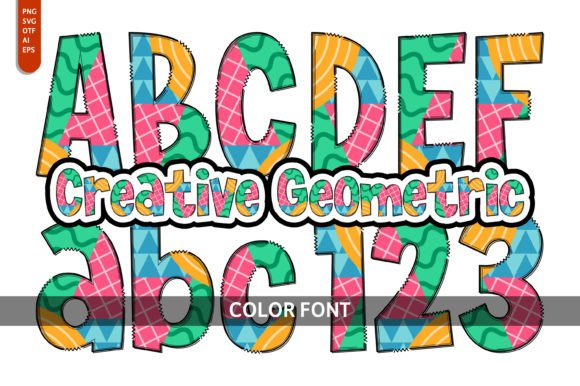 Creative Geometric: A Playful Color Fonts Choice for Whimsical Branding