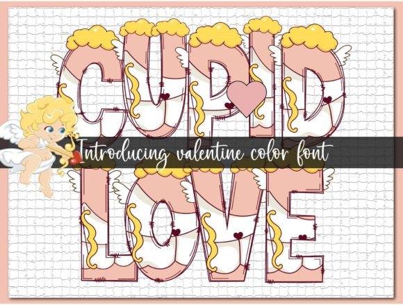 Cupid Love: A Bright, Playful Color Font for Seasonal Branding