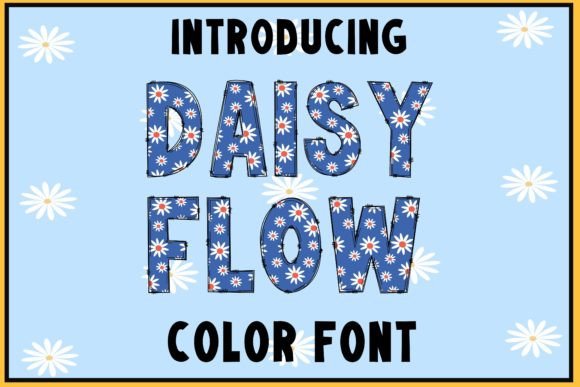 Daisy Flow: A Bright, Cute Color Fonts Asset