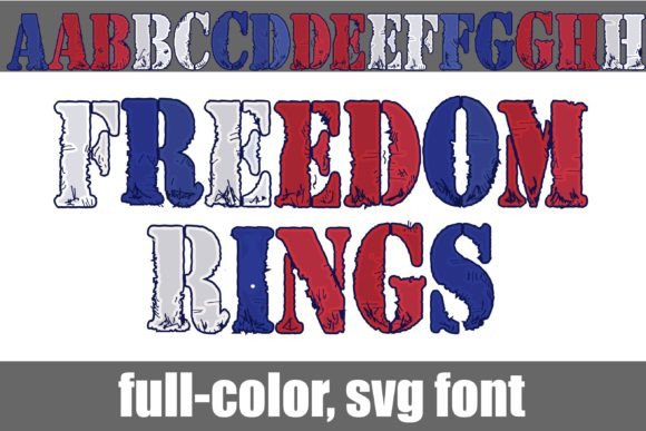 Freedom Rings: A Patriotic Color Font for Local Business Branding