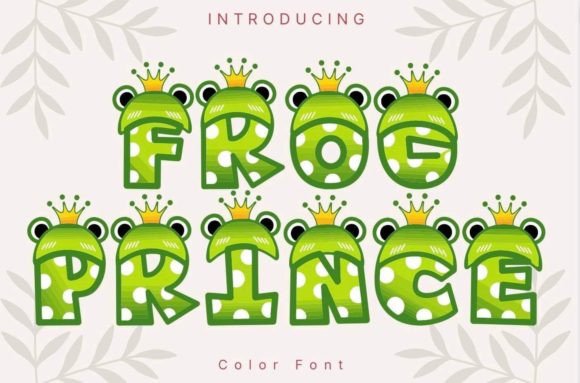 Frog Prince: A Playful Color Fonts Choice for Local Branding