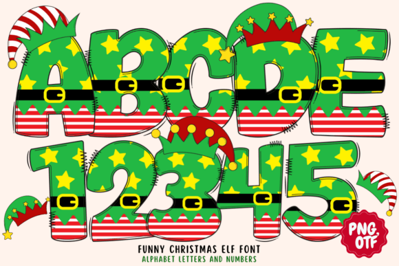 Funny Christmas Elf: A Playful Color Fonts Choice
