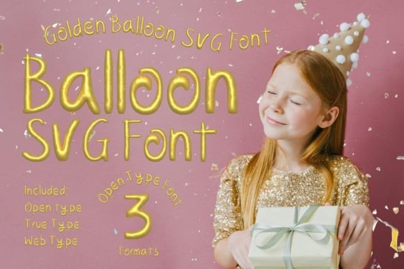 Golden Balloon Fonts: A Color Fonts Review for Crafters