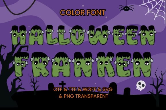 Halloween Franken: A Playful Color Fonts Asset