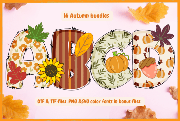 Hi Autumn: A Playful Color Fonts Choice for Local Business Branding