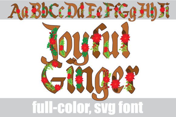 Joyful Ginger: A Festive Color Fonts Choice