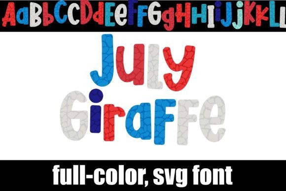 July Giraffe: A Bold Color Fonts Statement