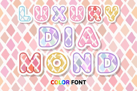 Luxury Diamond: A Color Fonts Statement for Local Brands