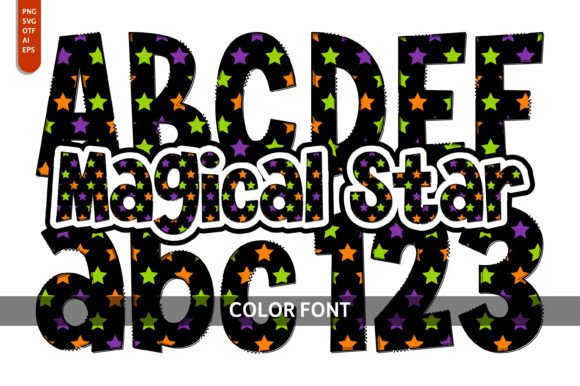 Magical Star: A Playful Color Fonts Choice