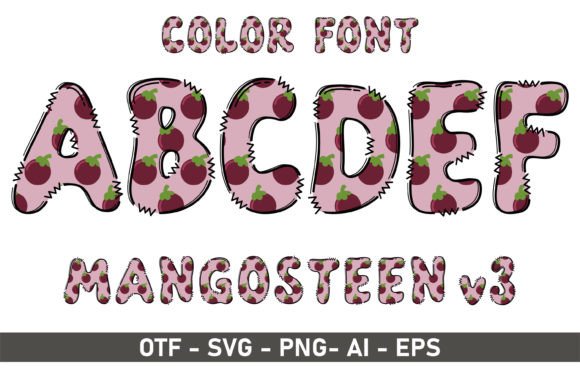 Mangosteen V3: Playful Color Fonts for Handmade Brands