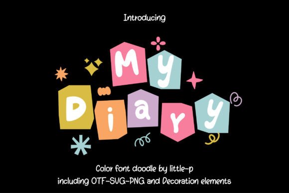 My Diary: A Playful Color Fonts Collection