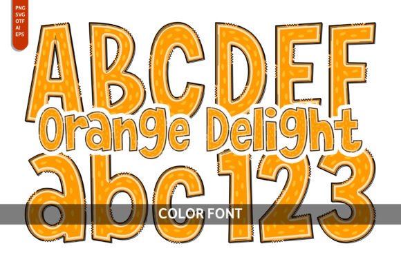 Orange Delight: A Playful Color Fonts Choice for Local Branding