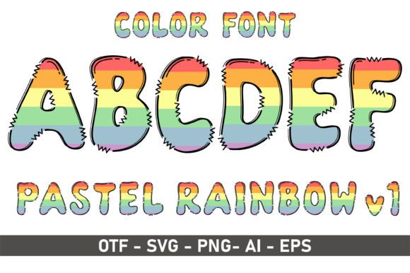 Pastel Rainbow: A Color Fonts Gem for Local Business Branding