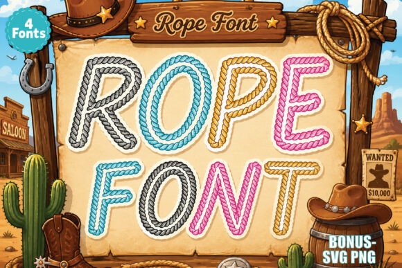 Rope: A Color Fonts Pack That Delivers Bold Western Flair