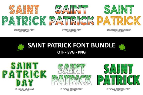 Saint Patrick Bundle: Color Fonts & Festive Fonts