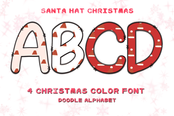 Santa Hat: A Festive Color Fonts Collection