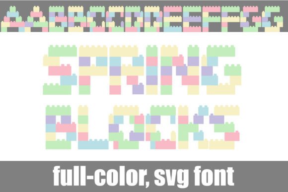 Spring Blocks: A Playful Color Fonts Choice