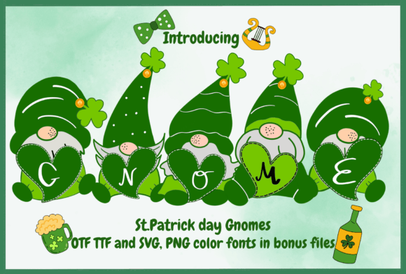 St. Patrick’s Day Gnomes Fonts: A Color Fonts Review