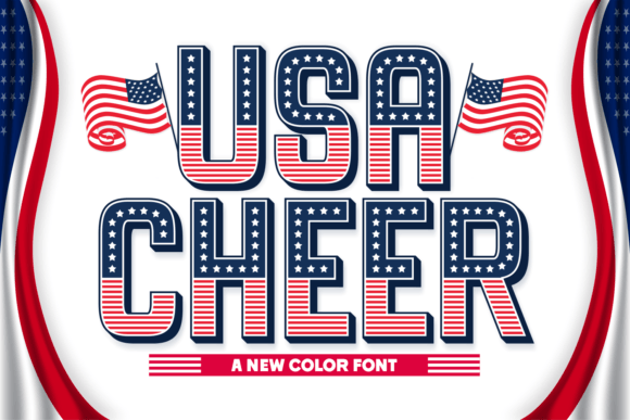 Usa Cheer Fonts: A Color Fonts Review for Crafters
