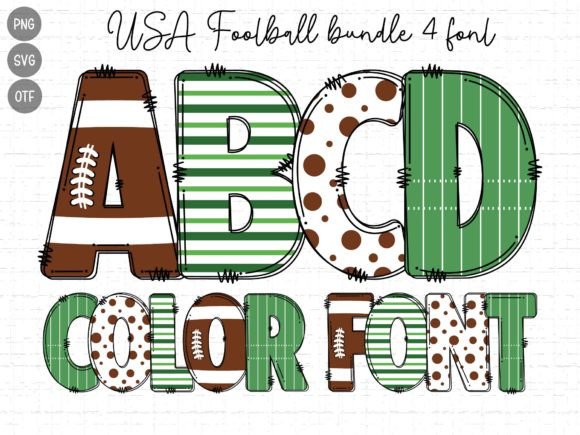 Usa Football: A Color Fonts Gem for Sports Designers