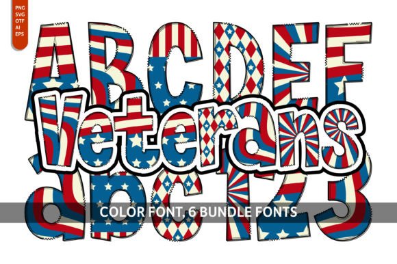Veterans Bundle: Whimsical Color Fonts for Playful Branding