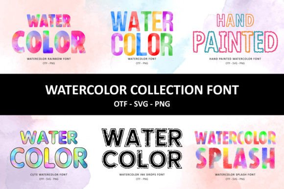 Watercolor Collection Fonts: Color Fonts for Local Brand Charm