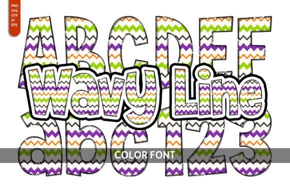 Wavy Line: A Playful Color Fonts Choice for Handmade Design