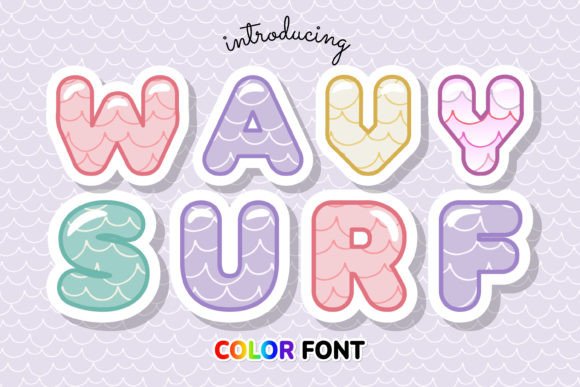 Wavy Surf: A Vibrant Color Fonts Choice